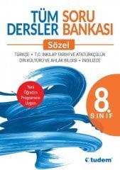 Tudem 8.Sınıf Sözel Tüm Dersler Soru Bankası 