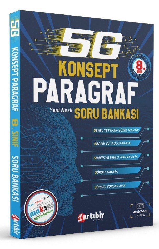 Artıbir Yayınları LGS 8.Sınıf 5G Konsept Paragraf  Soru Bankası