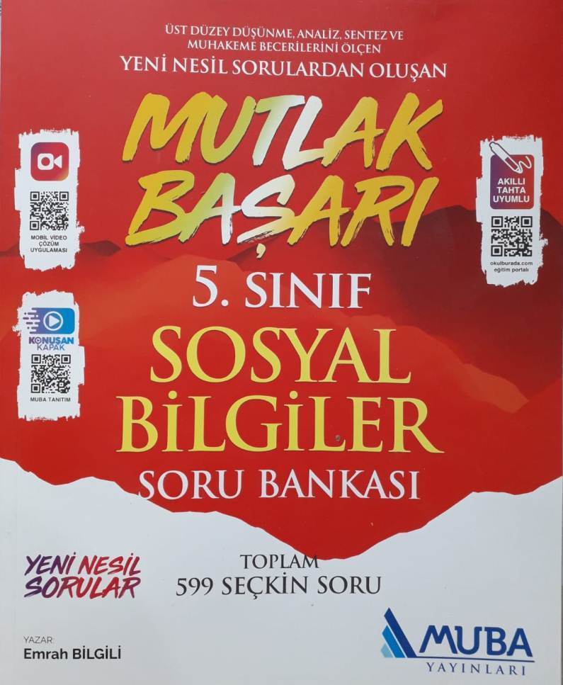 MUBA Mutlak Başarı 5.Sınıf Sosyal Bilgiler Soru Bankası