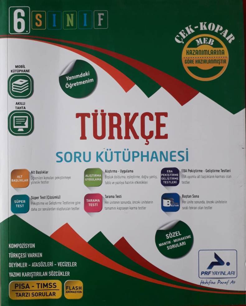 Paraf PRF 6.Sınıf Türkçe Soru Kütüphanesi