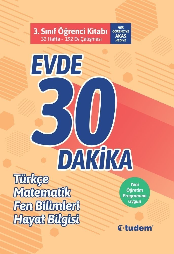 Tudem 3.Sınıf Evde 30 Dakika Öğrenci Kitabı  