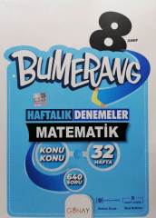 Günay 8.Sınıf LGS Bumerang Haftalık Denemeler Matematik