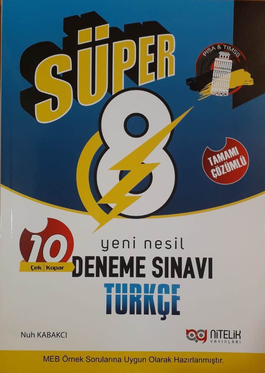Nitelik 8.Sınıf LGS Süper Türkçe 10 Deneme