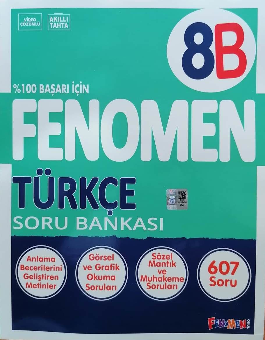 Fenomen 8.Sınıf LGS Yeni Baskı Türkçe - B Soru Bankası