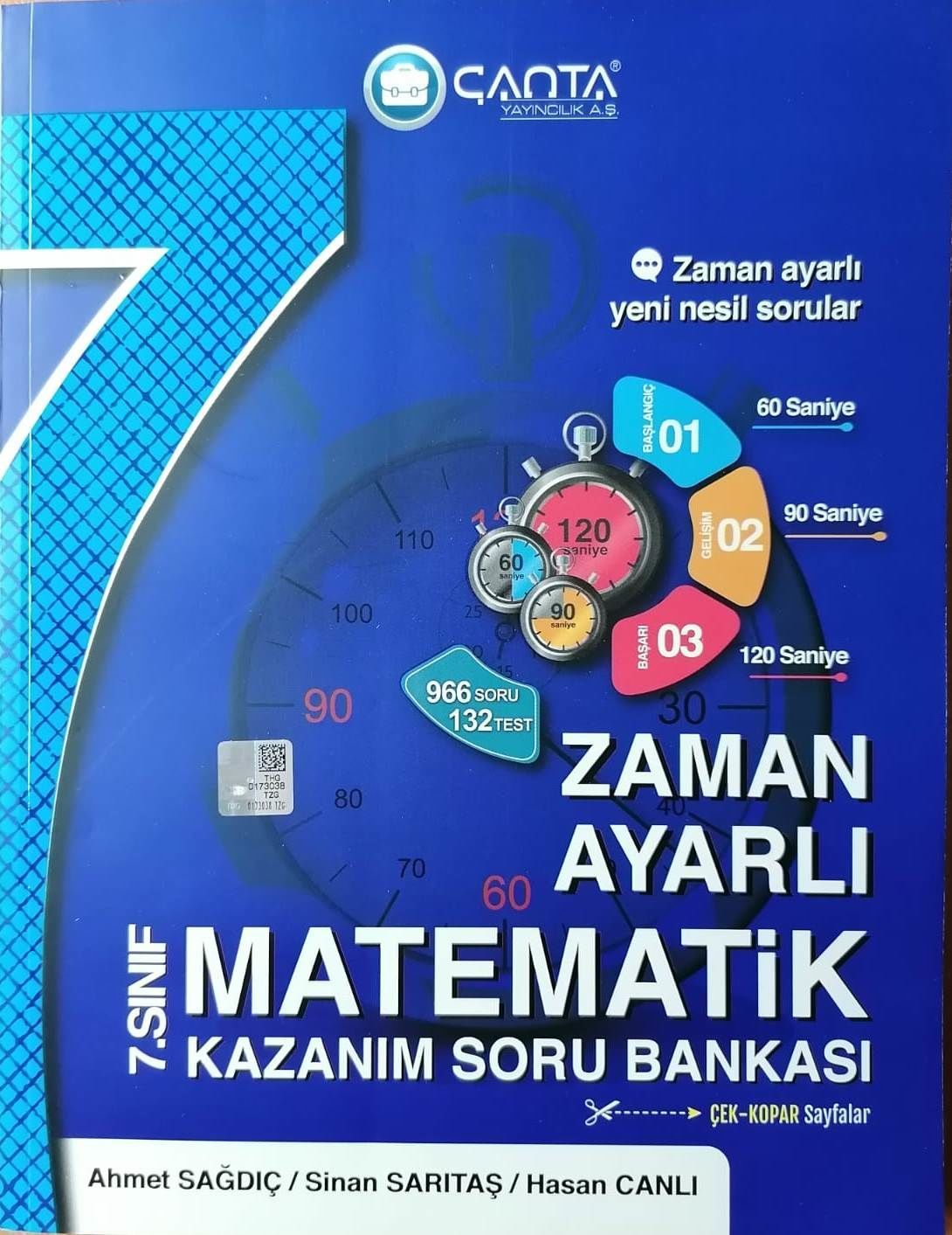 Çanta 7.Sınıf Matematik Zaman Ayarlı Kazanım Soru Bankası