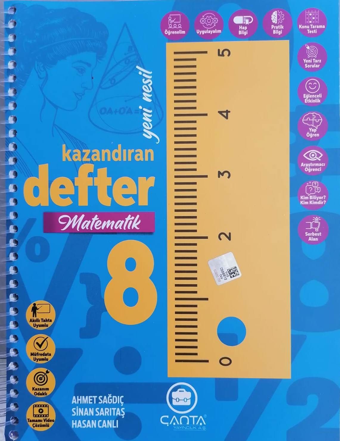 Çanta 8.Sınıf LGS Güncel Kazandıran Defter Matematik