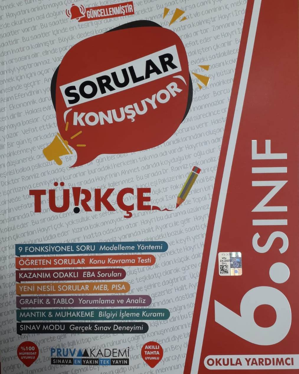 Pruva Akademi 6.Sınıf Türkçe GÜNCEL Sorular Konuşuyor Soru Bankası