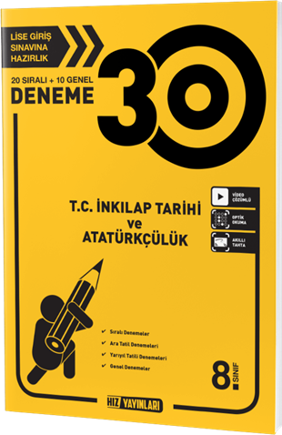 Hız 8.Sınıf LGS İnkilap Tarihi 30 lu Deneme