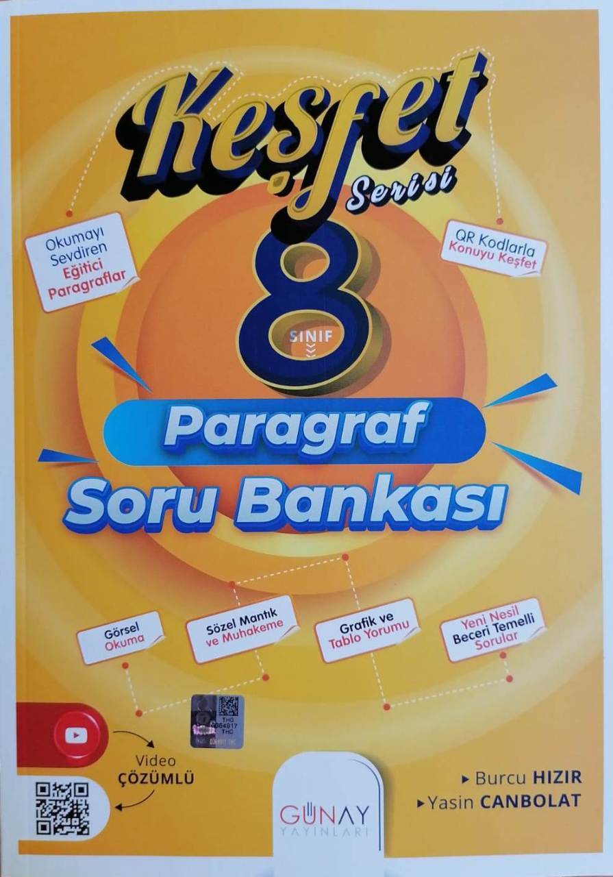 Günay Yayınları 8.Sınıf LGS Keşfet Paragraf Soru Bankası