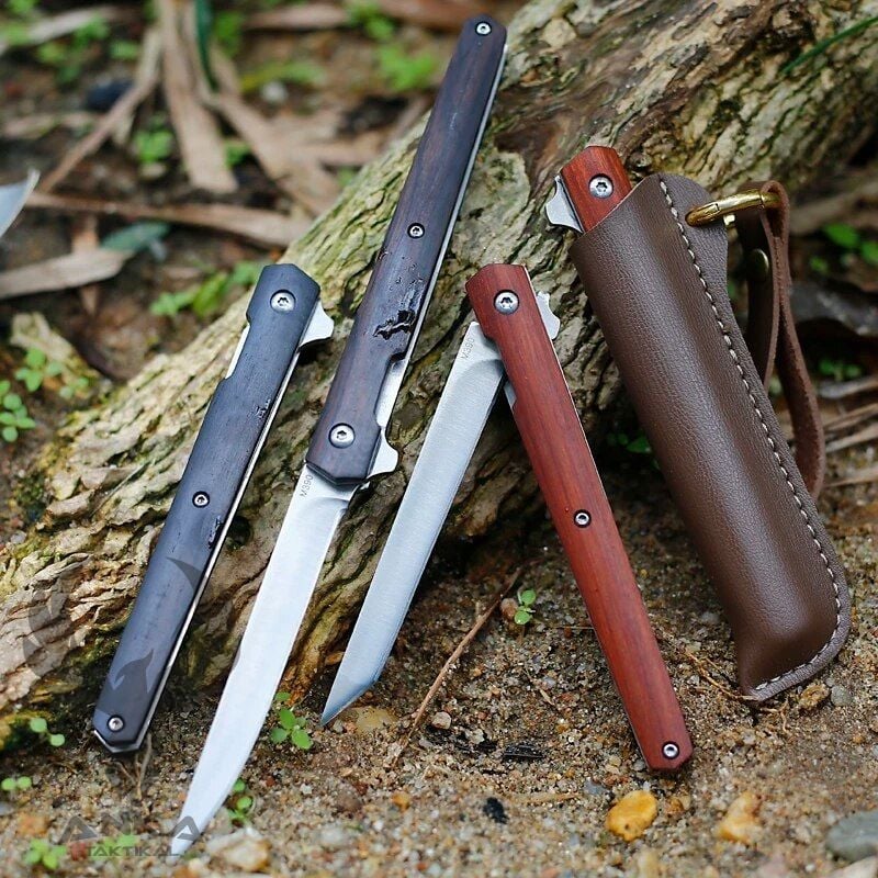 M390 Flipper Ahşap Tanto Çakı Klon