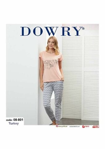 Dowry 08-801 Kısa Kollu Bayan Pijama Takımı