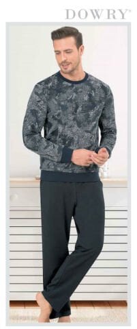 Dowry 18-255 Kışlık Uzun Kol Erkek Pijama Takımı