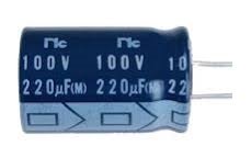 220uF 100V Radial (Radyal) Elektrolitik Kondansatör