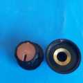 Pot Düğmesi 20mm Gövde Siyah Orta Kırmızı Şaft Çapı:6mm