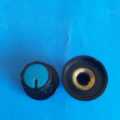 Pot Düğmesi 20mm Gövde Siyah Orta Mavi Şaft Çapı:6mm
