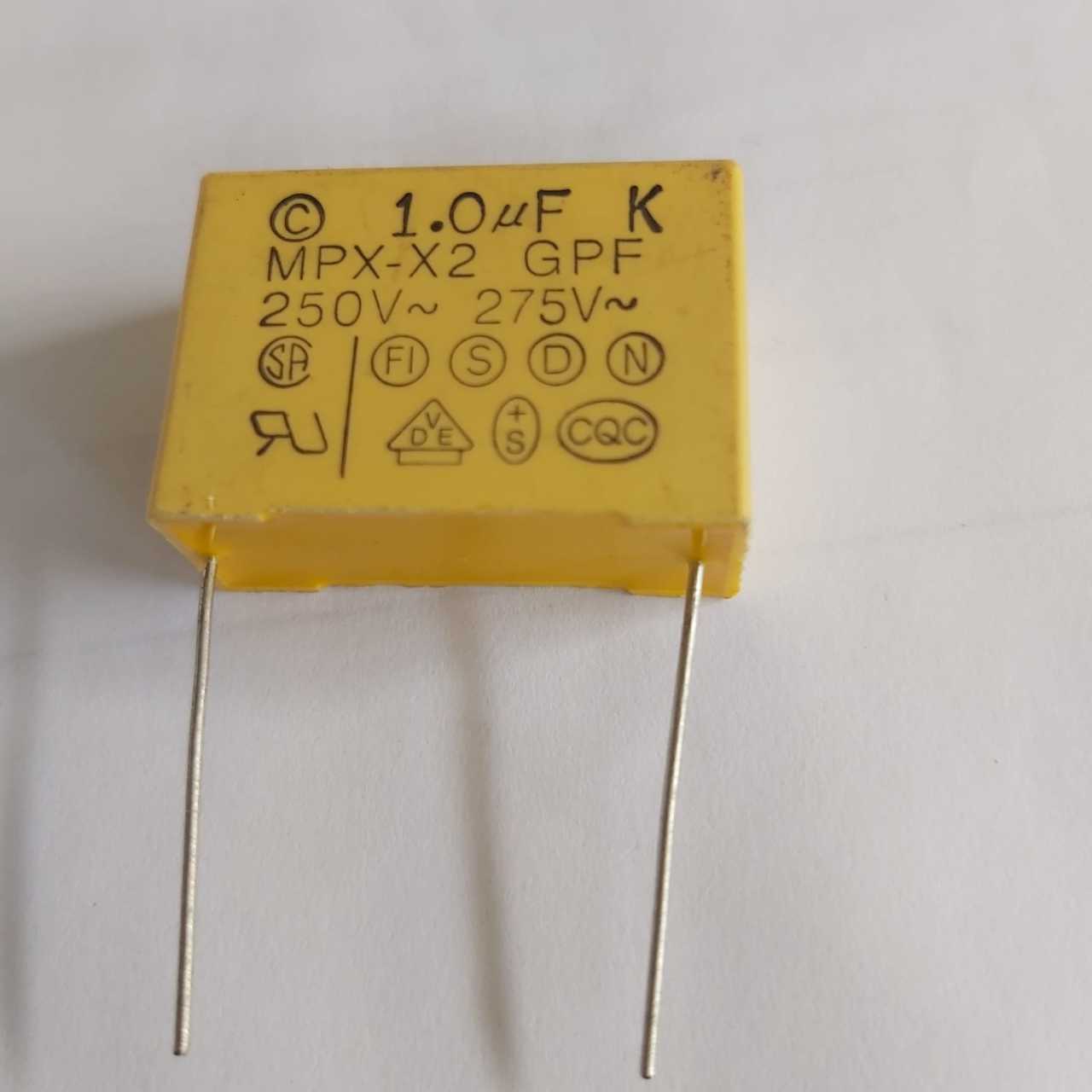 1uF (105) MPX-X2   275V  (630V) Polyester Kondansatör  Pin Aralığı 27.5mm