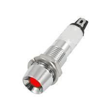 12V Kırmızı Metal Sinyal Lambası 8mm