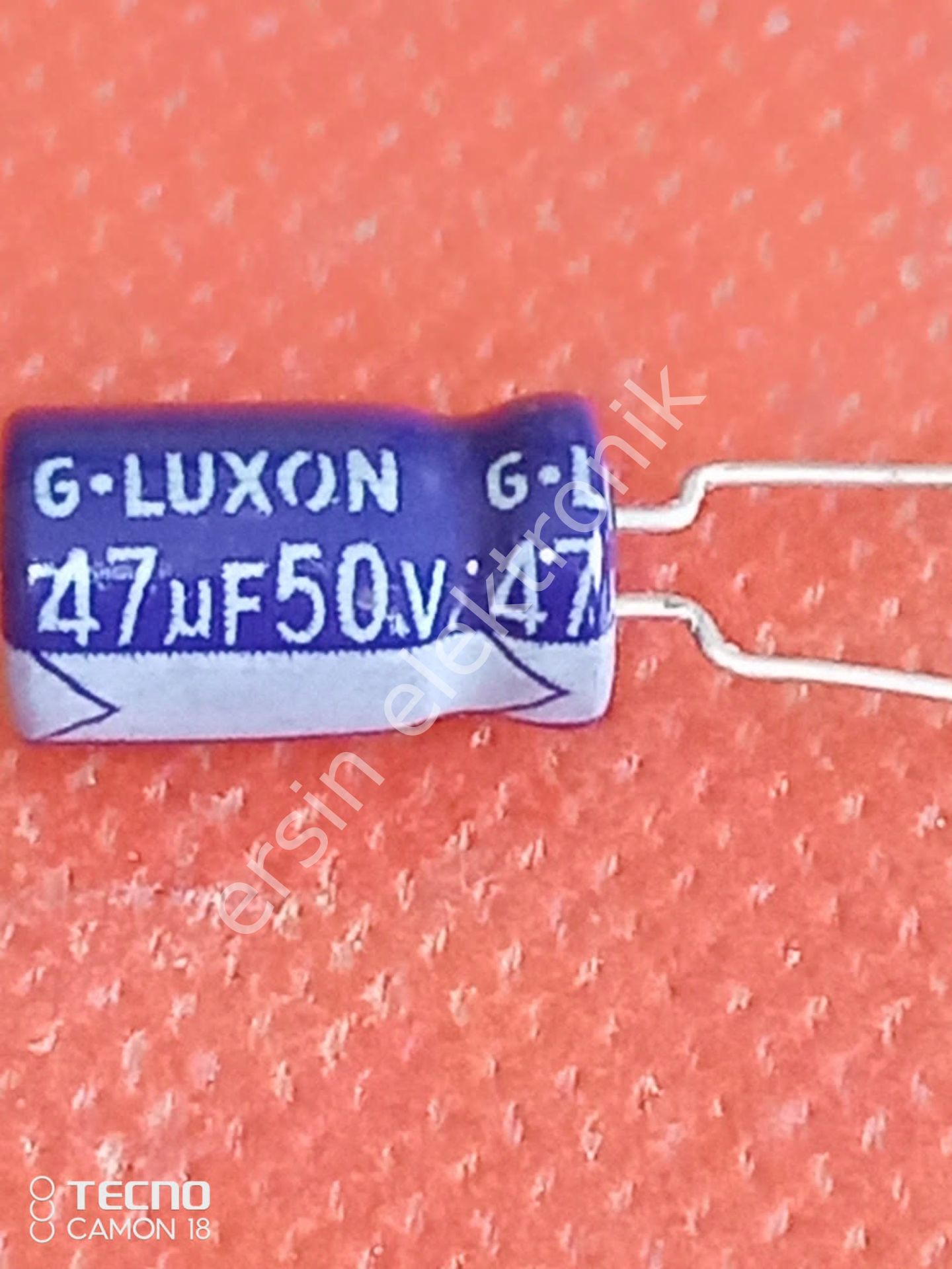 47uF 50V Elektrolitik Kondansatör (5X11MM) (Orjinal)