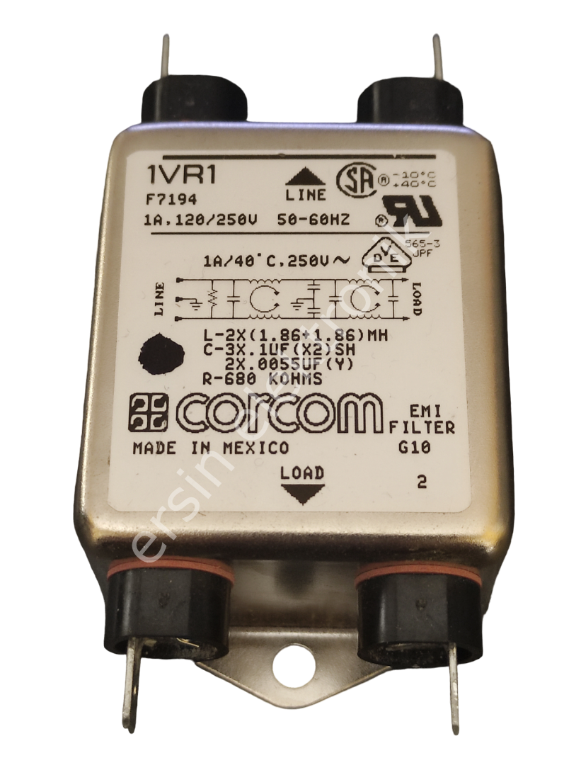 (1A) EMİ FİLTER 1VR1 1A 250V Power Line Filter (CORCOM)