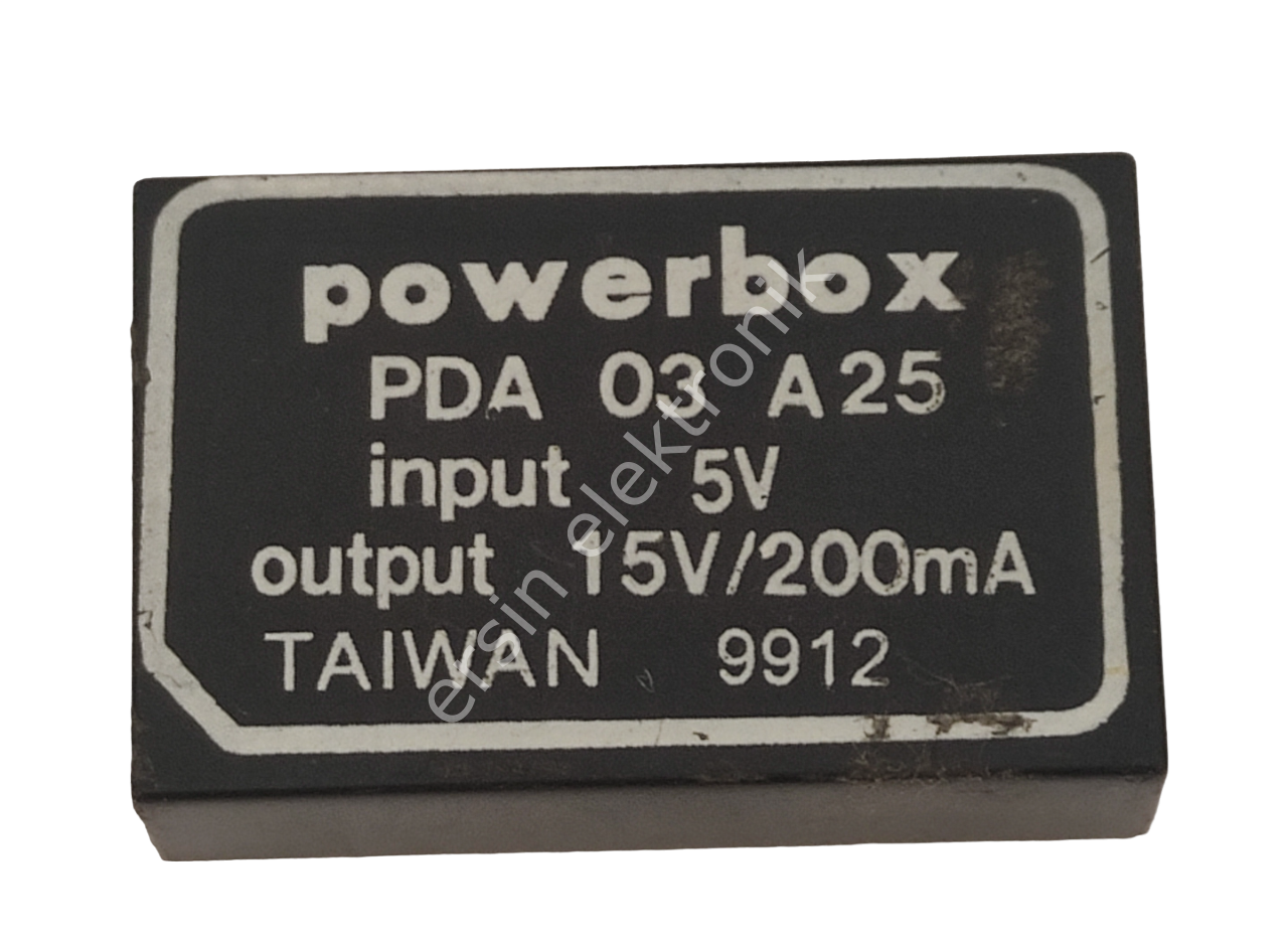 PDA03 A25 (PDA 03 A25 (ML8205 (DC-DC Konvertör)(PDA 03 A25) (Giriş-5V Çıkış 15V )