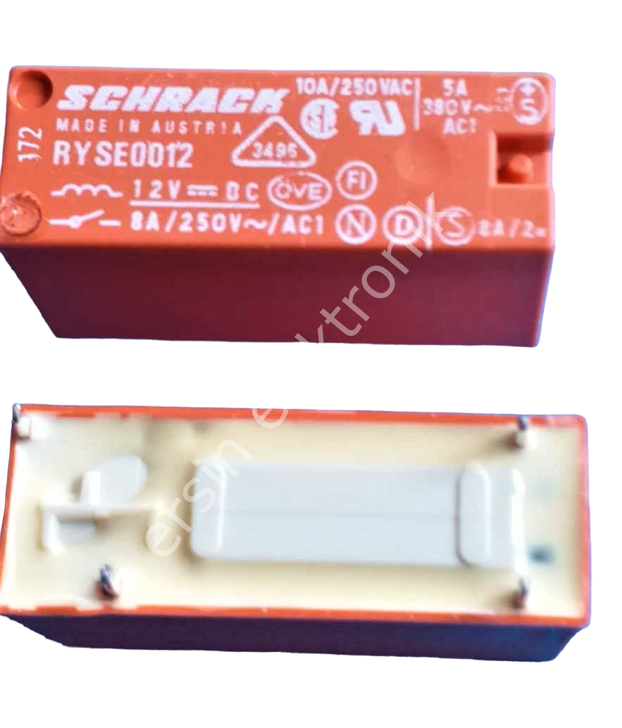 RYSE0012 12V  8A.250V Schrack Röle (4 PİN)