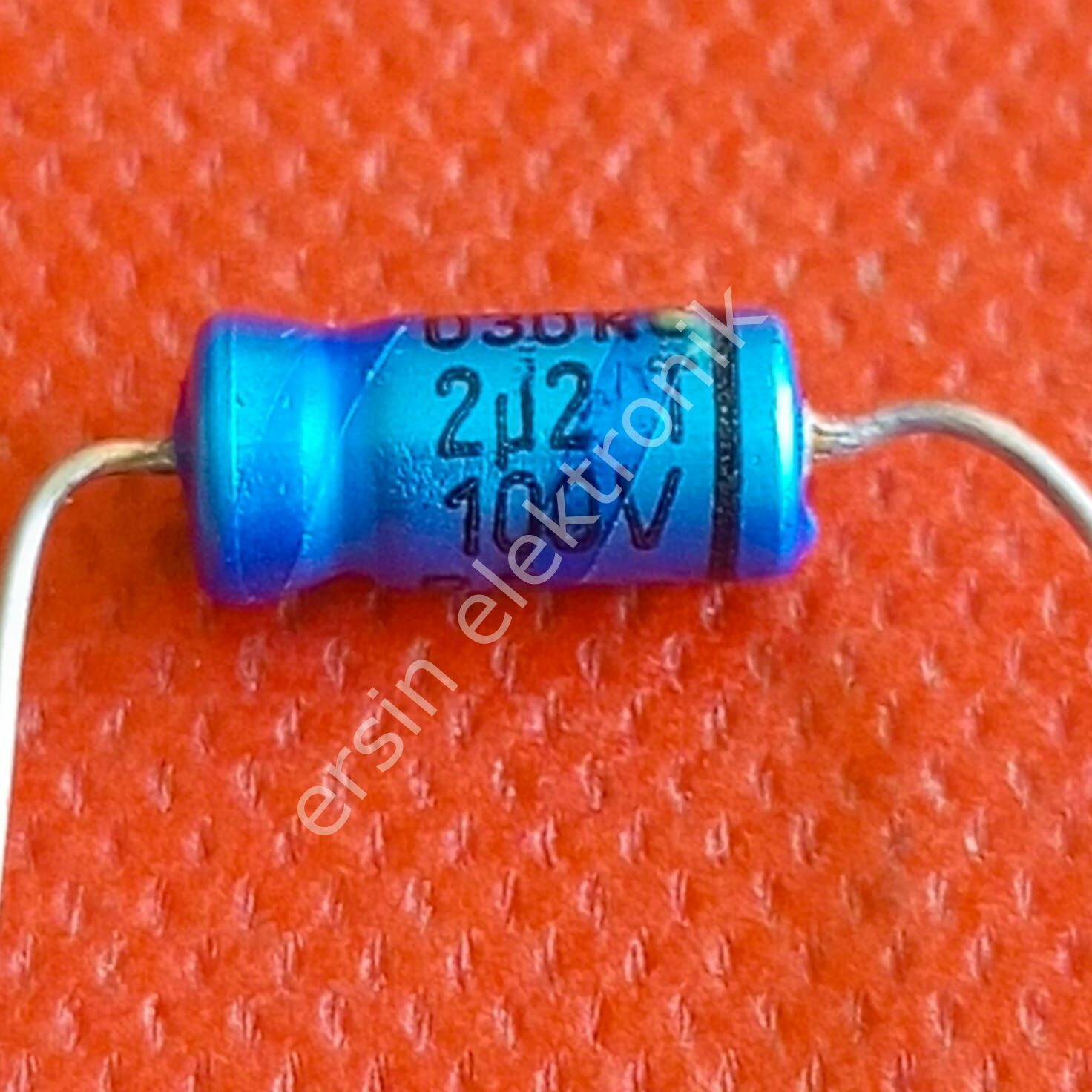 2.2uF 100V  Aksiyel (Axial) Kondansatör