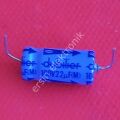 22uF  100V  Aksiyel (Axial)  Kondansatör (Kısa Pinli)