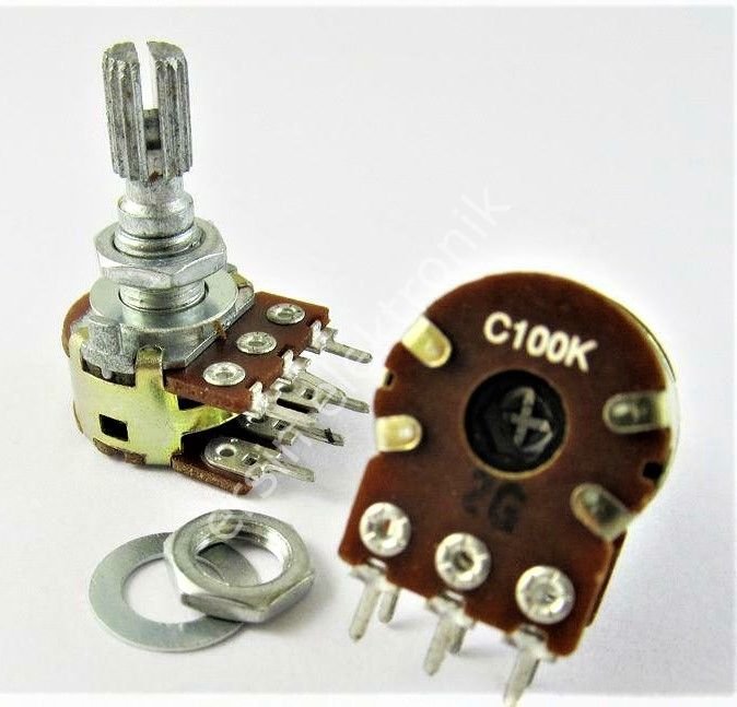 B 100K Stereo potansiyometre