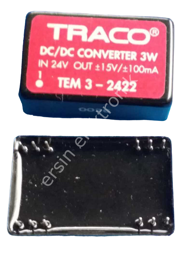 TEM-3-2422 (TEM3) Input:24V DC Output :+/-15V DC-DC  Konvertör