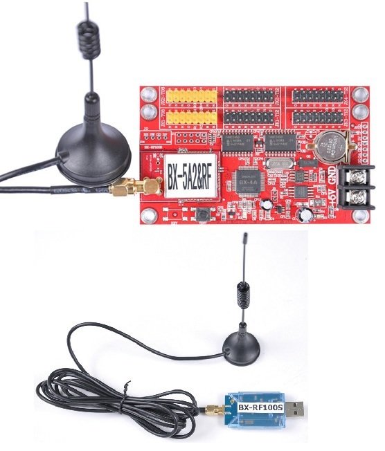 Kablosuz P10 Panel Kontrol Kartı BX-5A2&RF + BX-RF100S Set