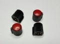 Pot Düğmesi 15mm Gövde Siyah Orta Kırmızı Şaft Çapı:6mm