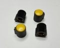 Pot Düğmesi 15mm Gövde Siyah Orta Sarı Şaft Çapı:6mm
