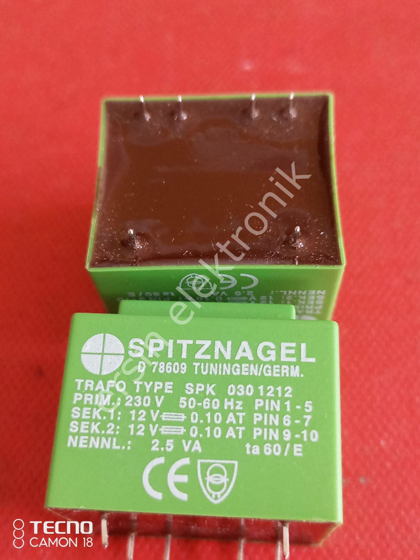 2X12V TRAFO 2.5VA  SPK 030  12X12V Transformator