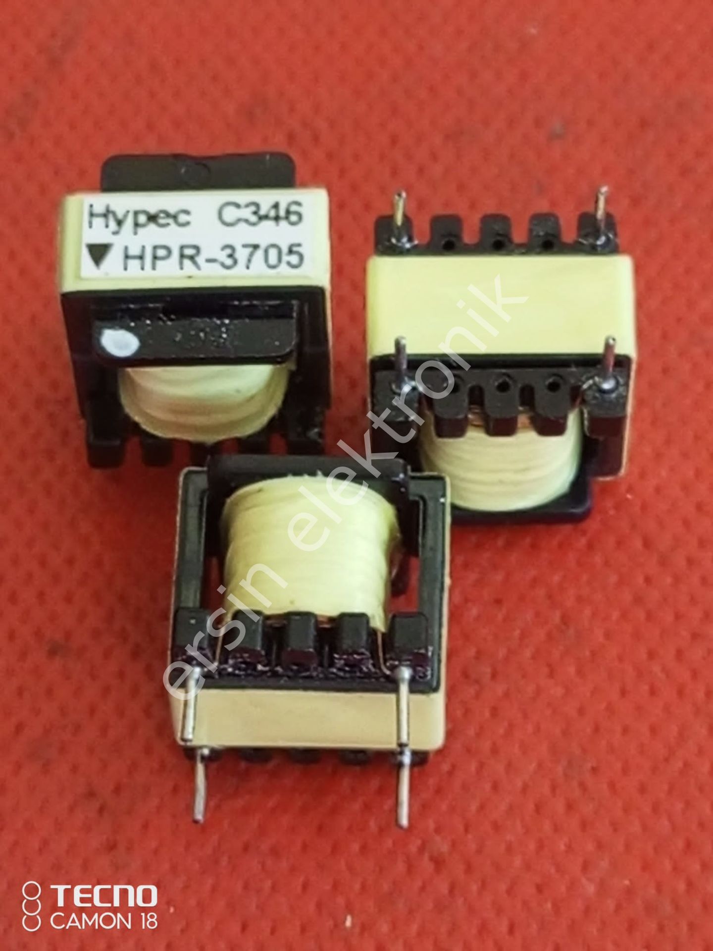 HPR-3705  (HPR3705) 1:10  Ses Mikrofon Trafosu 32 Ohm (Boy 13mm, Eni 11mm Yükseklik 12mm) (Orjinal)