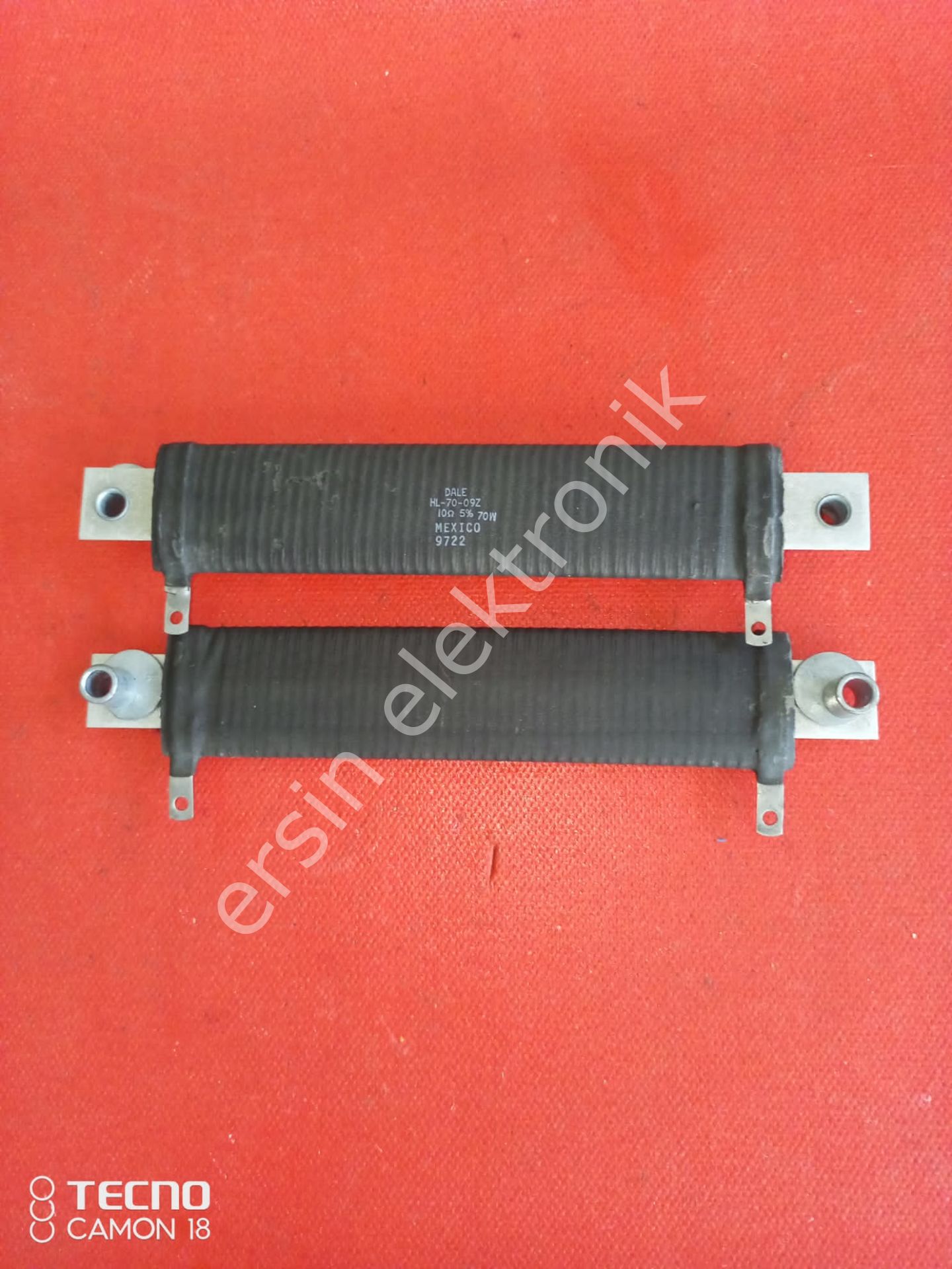 10R 70W( HL70-09Z) FLAT (DÜZ) WIRE WOUND DİRENÇ %5 (DALE) ( UZUNLUK  114MM YÜKSEKLİK  27MM )
