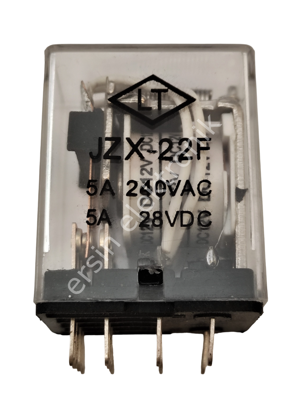 JZX-22F 5A 240VAC 5A 24VDC 4 KONTAK   5A 250V RÖLE (GÜMÜŞ KONTAK)
