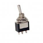 TOGGLE SWITCH (ON)-OFF-(ON) 3P (MTS-123) (MTS-1) (IC143 ) (İKİ TARAFA YAYLI)