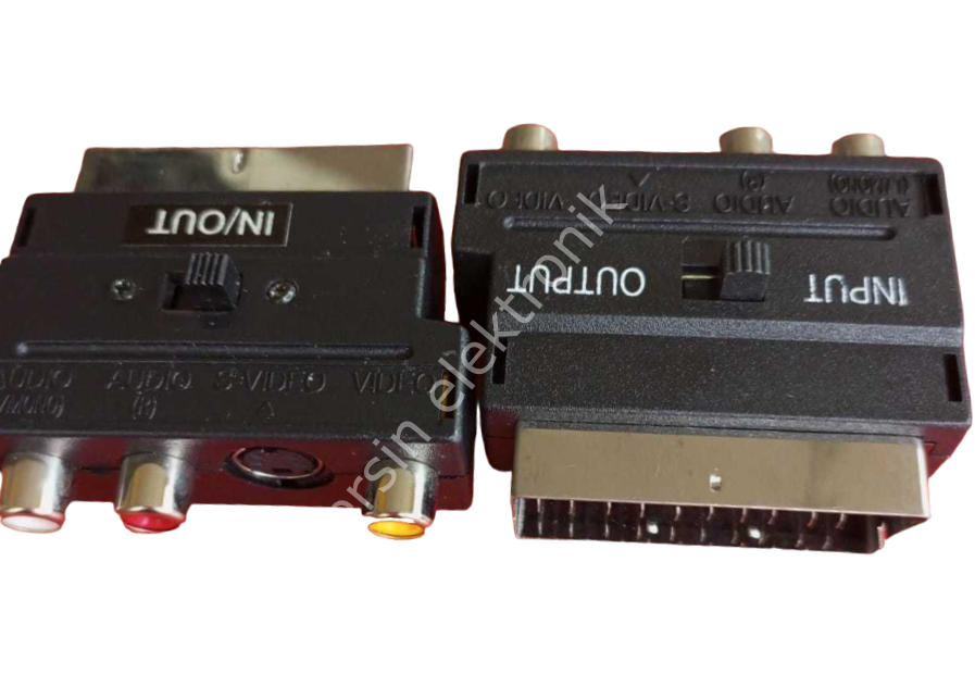 Scart Adaptörü Switch li (Scart To Rca Skart Tos Av Svideo Çevirici)