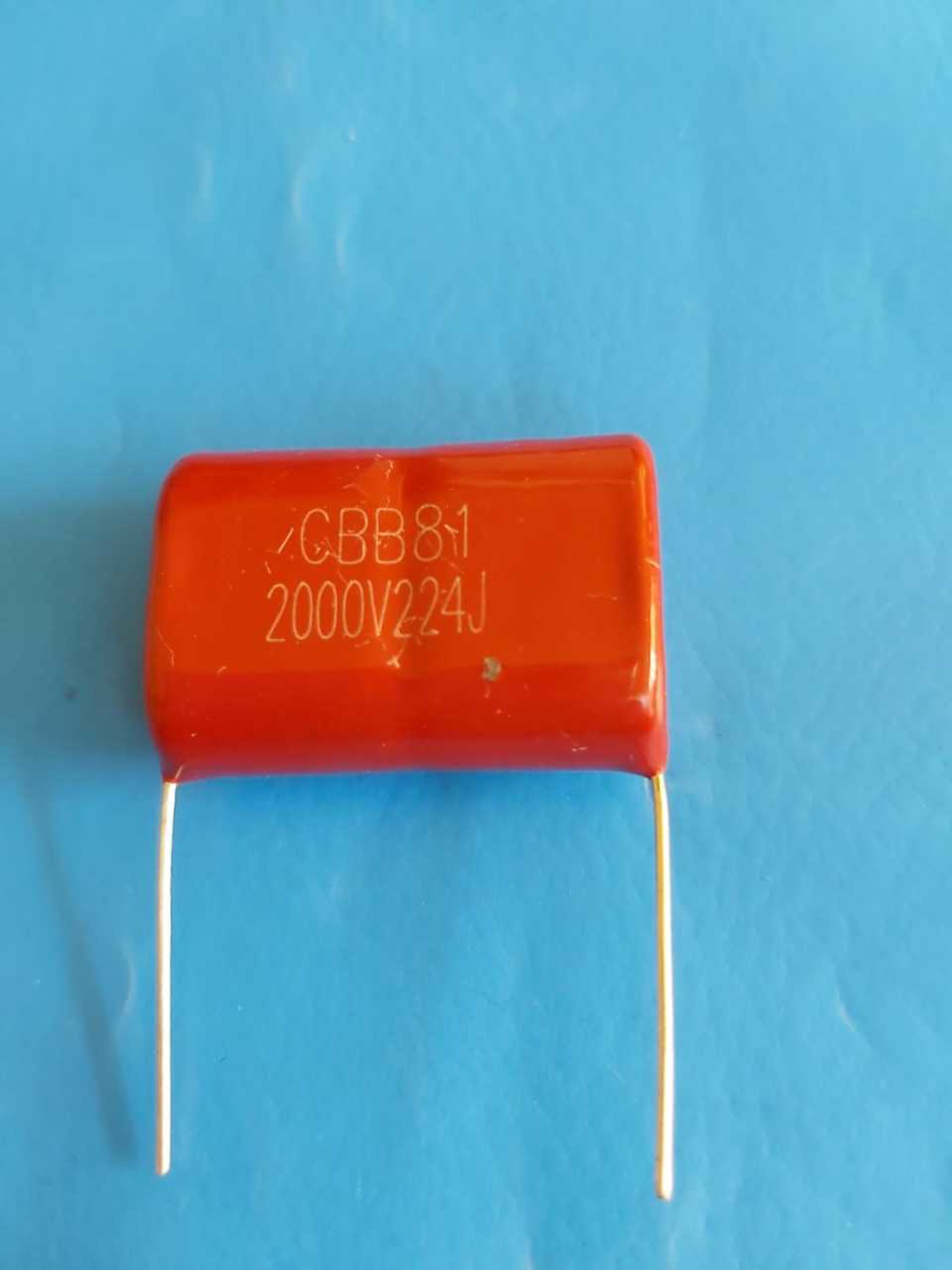 220nF (224 (CBB81) 0.22uF 2000V Damla Tip Kondansatör  (Pin Aralığı:31mm)