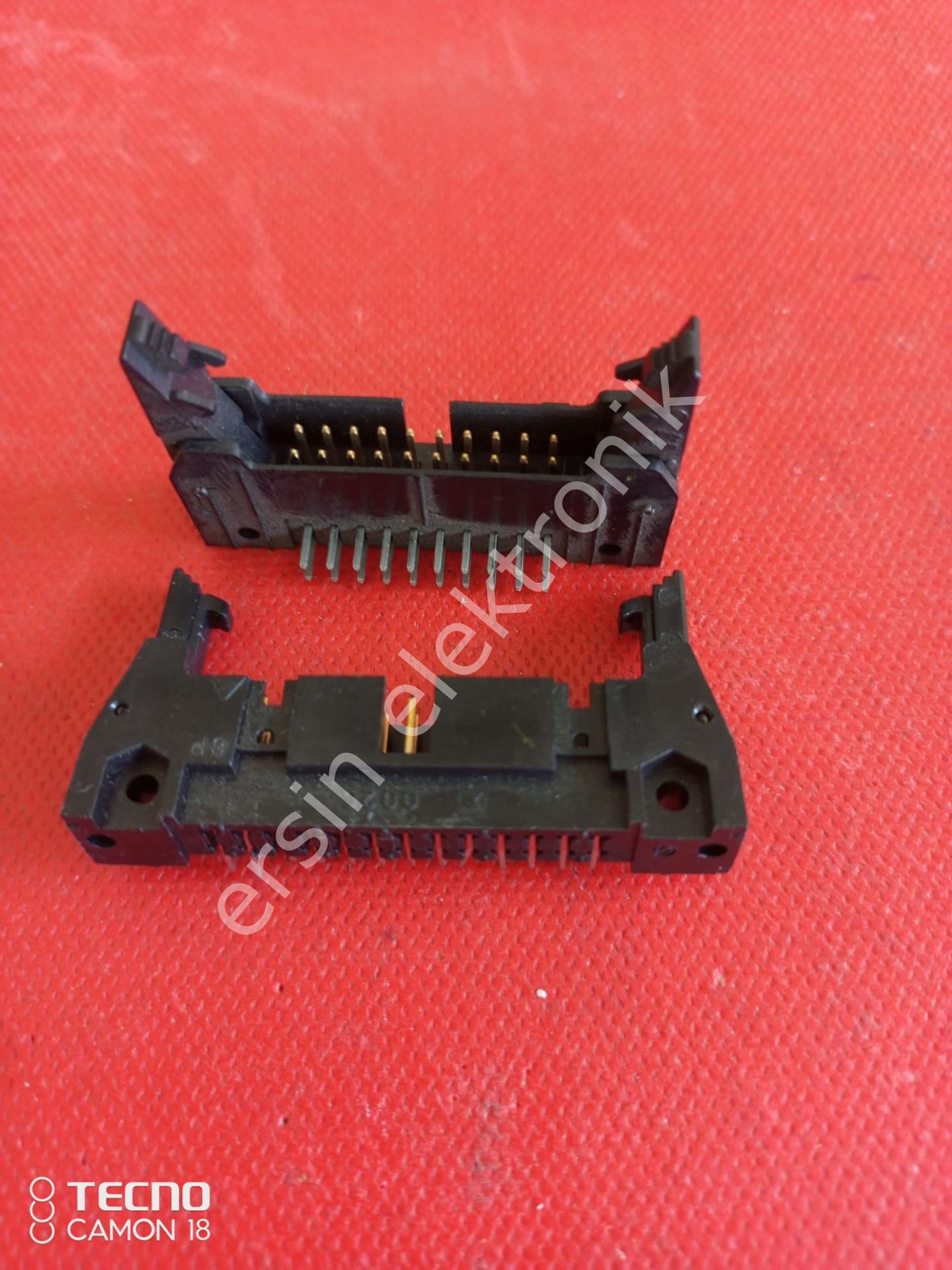 20 Pin  IDC  Konnektör  90C Kilitli (Connector) (2.54mm)