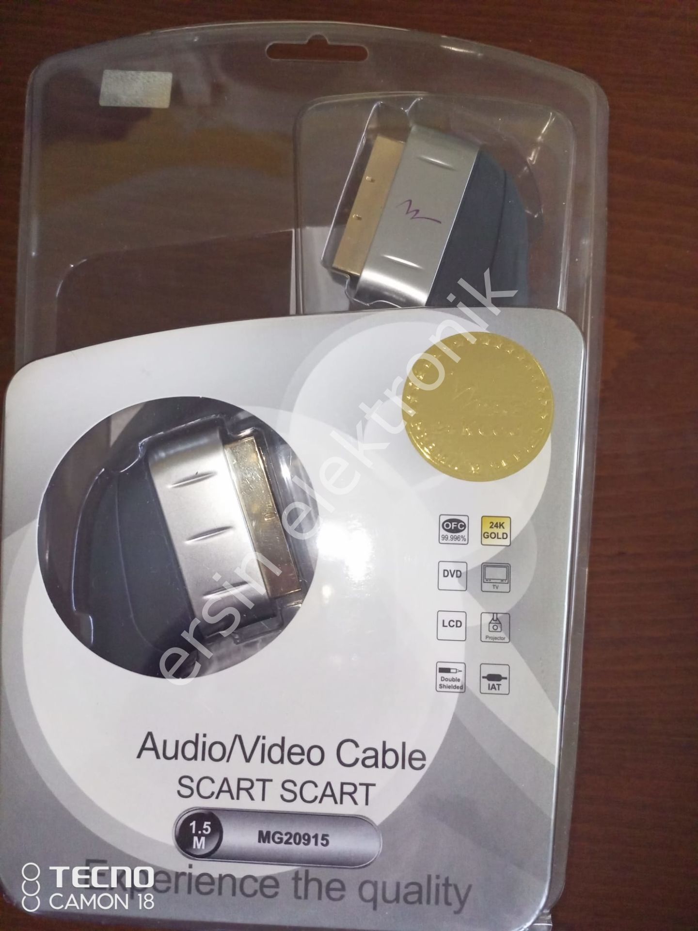AUDIO /VIDEO CABLE (KABLO) SCART  SCART (1.5Mt)