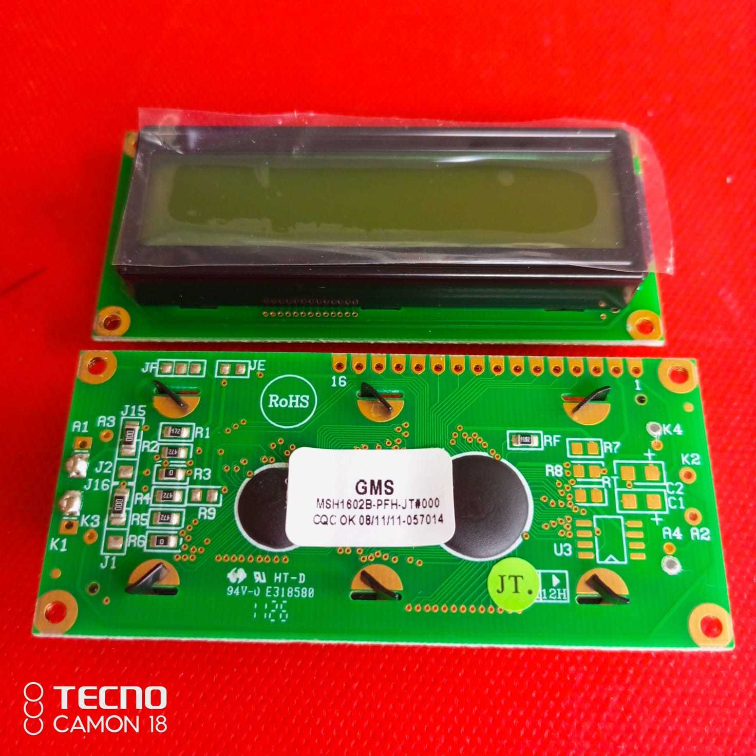 2X16 Mavi LCD Modül (GMS MSH1602B-PFH-JT)