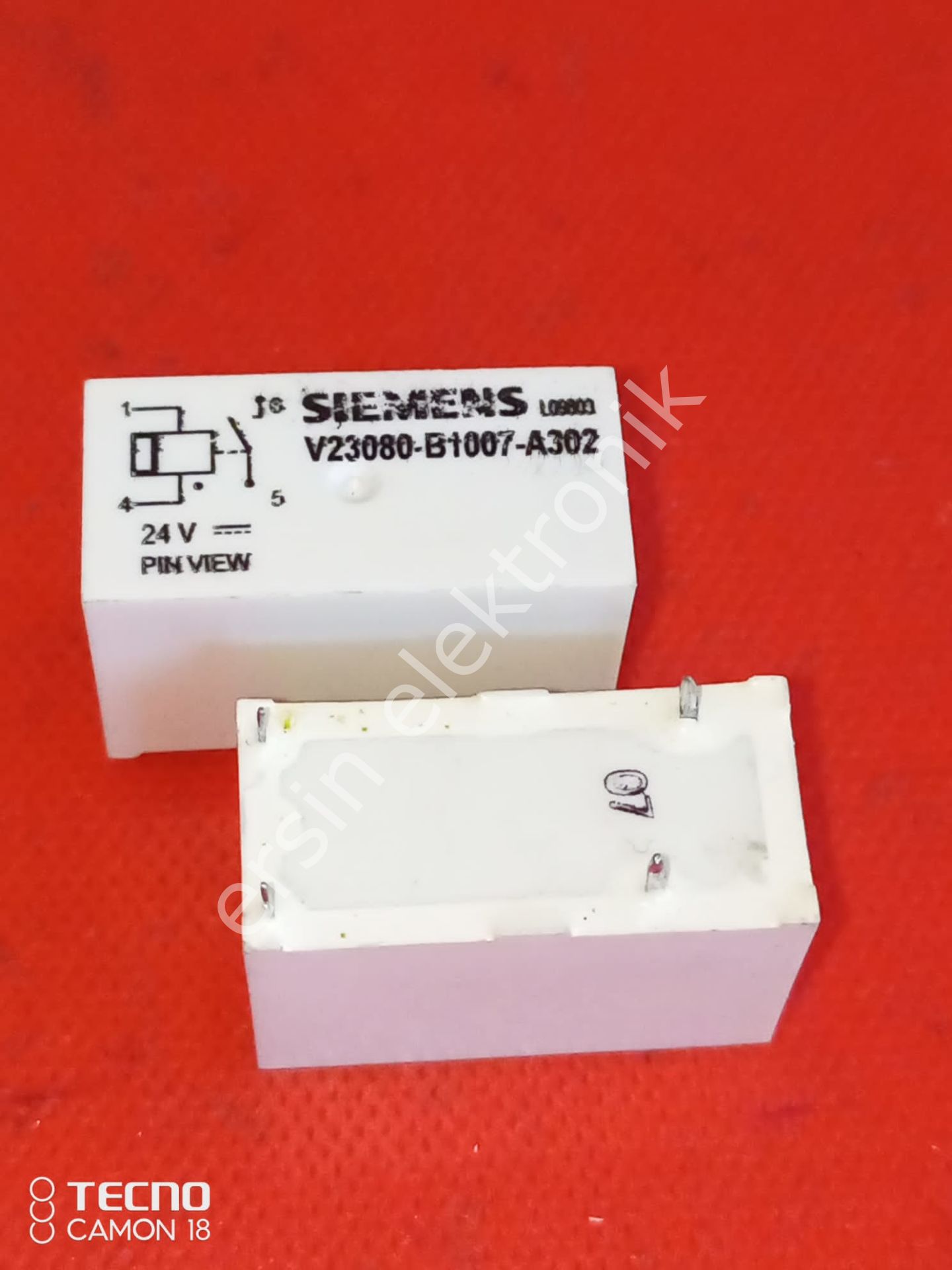 V23080-B1007-A302 (24V) / Siemens Röle (HB) 300VDC-440VAC 16A ORJİNAL 4 PİN
