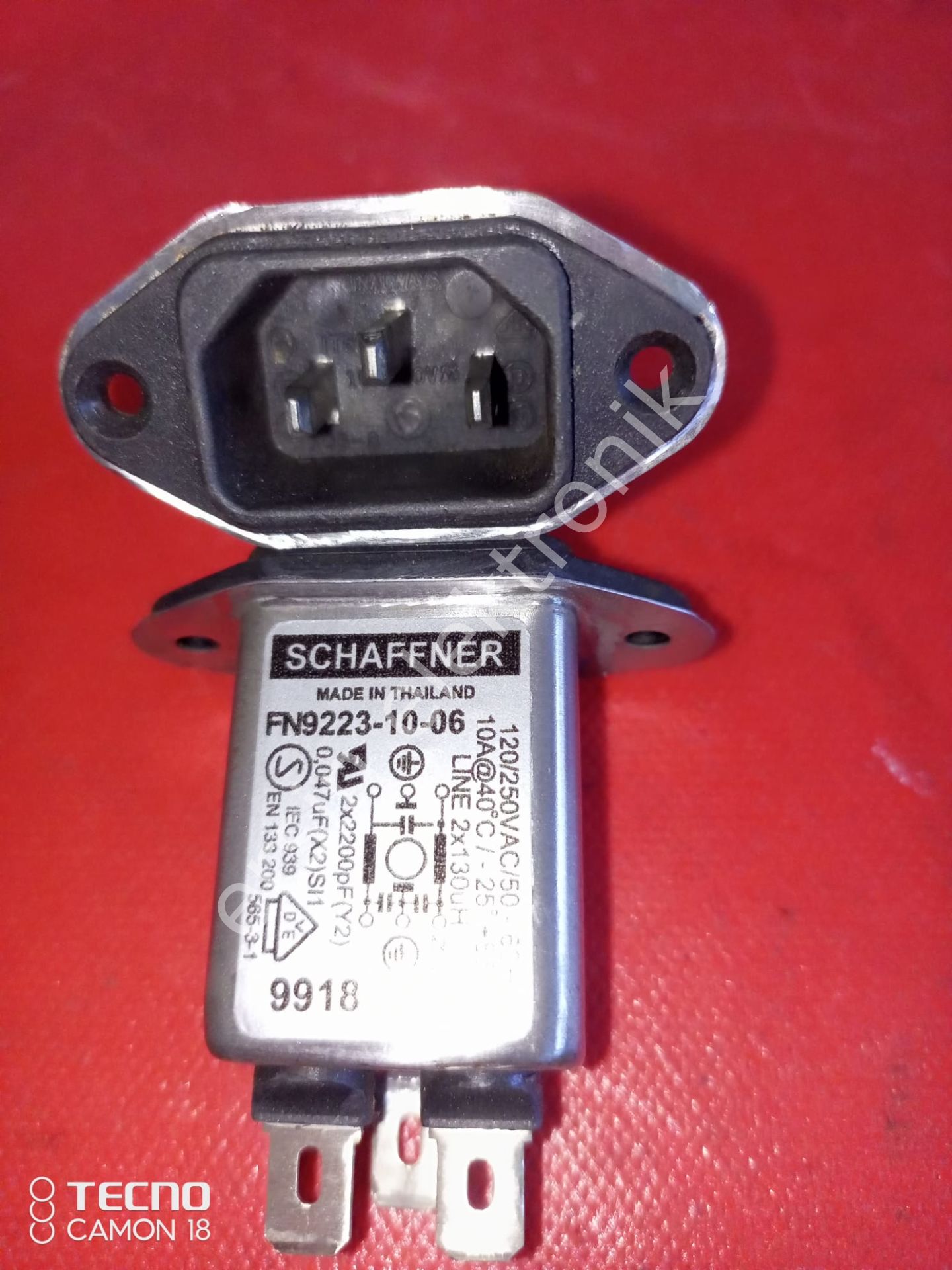 (10A) EMI FILTER  FN9223-10-06 10A 120/250V AC Power Line Filter   SCHAFFNER(Orjinal) (ÇIKMA GARANTİLİ)