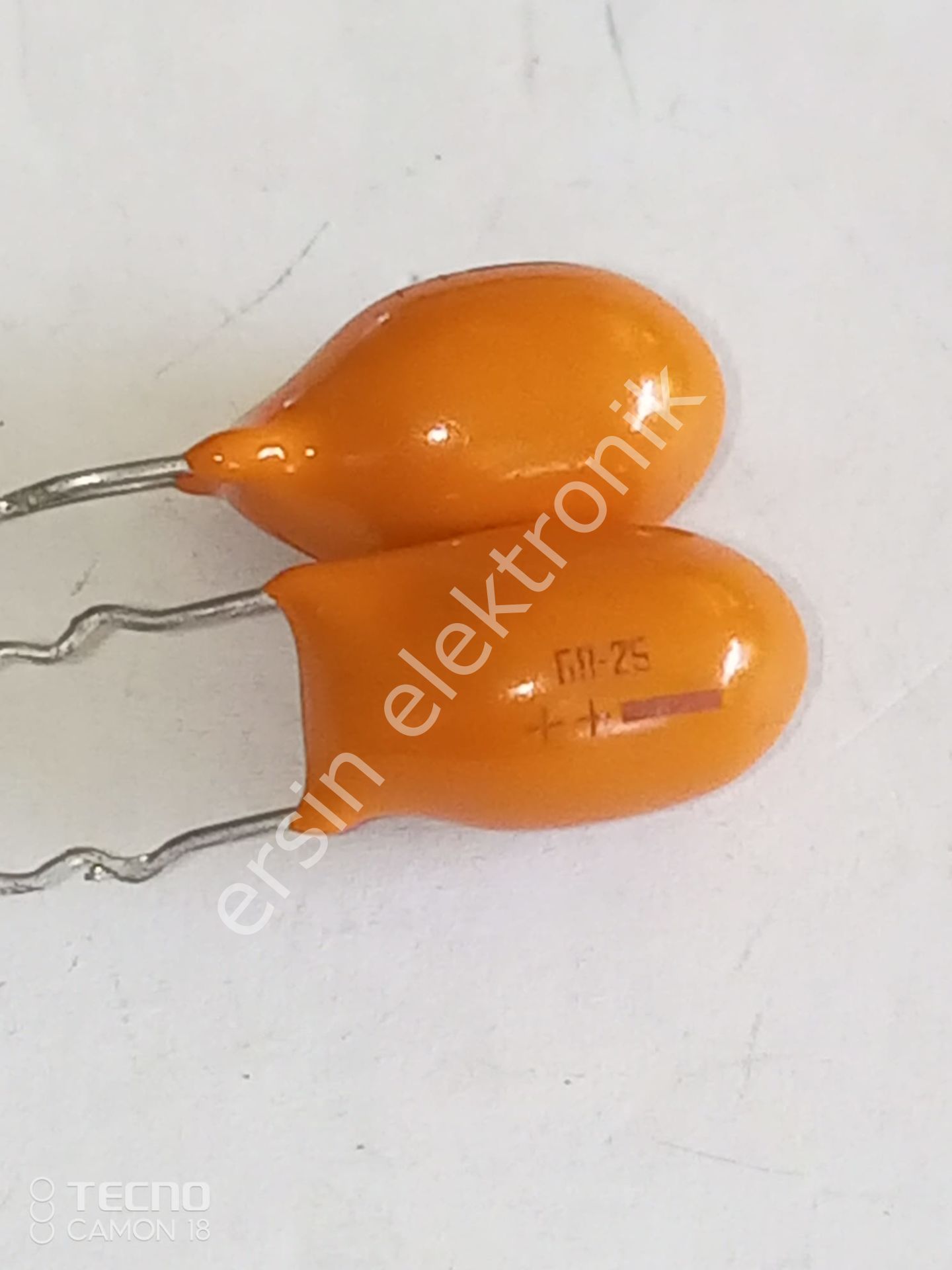 68uF 25V Damla Tipi Tantal Kondansatör (orjinal))