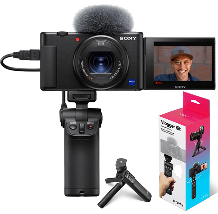 SONY ZV-1+ GP-VPT2BT KABLOSUZ ÇEKİM  KOLU KİT VLOG KAMERA