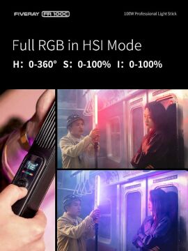 ZHIYUN FIVERAY F100 RGB COMBO SİYAH LED IŞIK