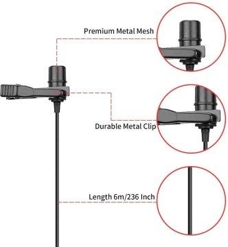 BOYA BY-M1 PRO KABLOLU YAKA MIKROFONU