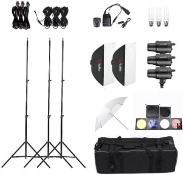 TOLIFO MT-600 AM 600W 3 LU PARAFLASH KIT