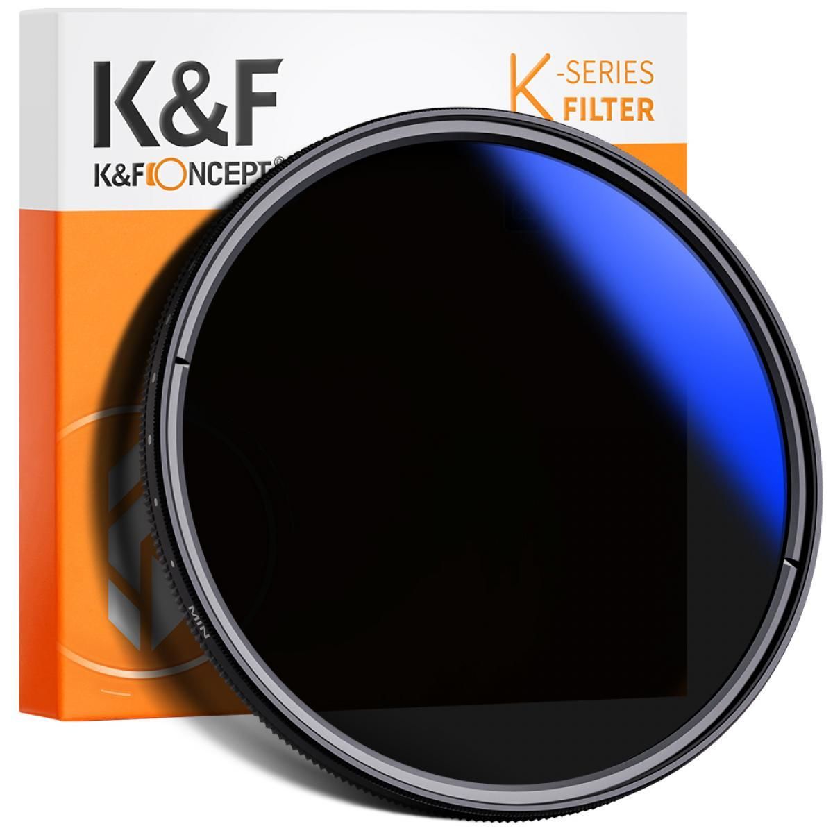 K&F Concept 82mm B-SERIES ND2-ND400 (1 ile 9 Stop) ND Filtre